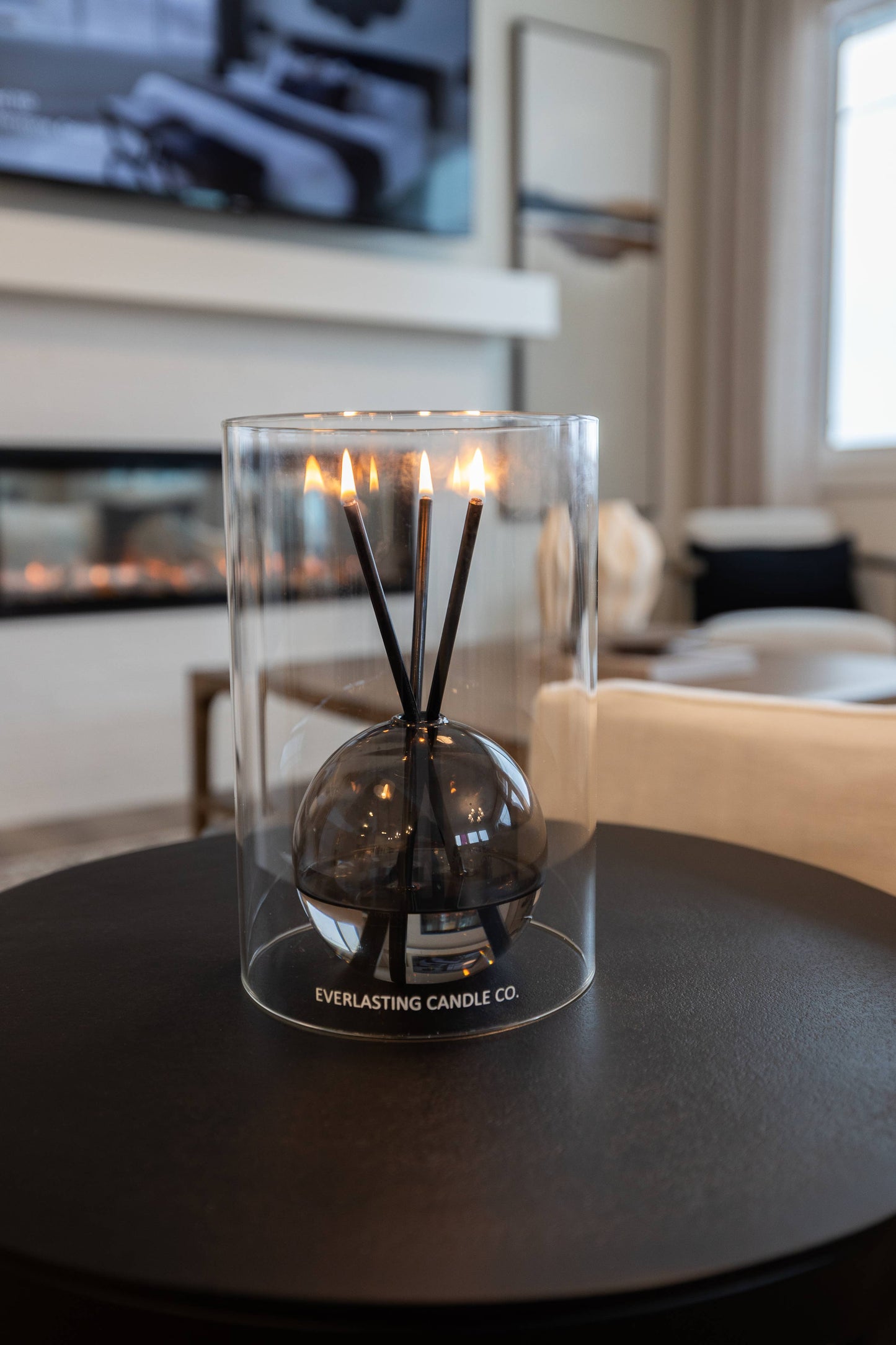 Glass Hurricane Vase for Candles