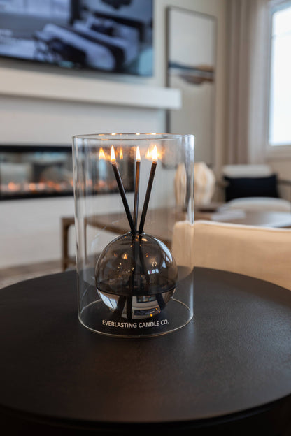 Glass Hurricane Vase for Candles