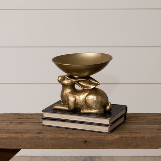 Rabbit Bowl Figurine
