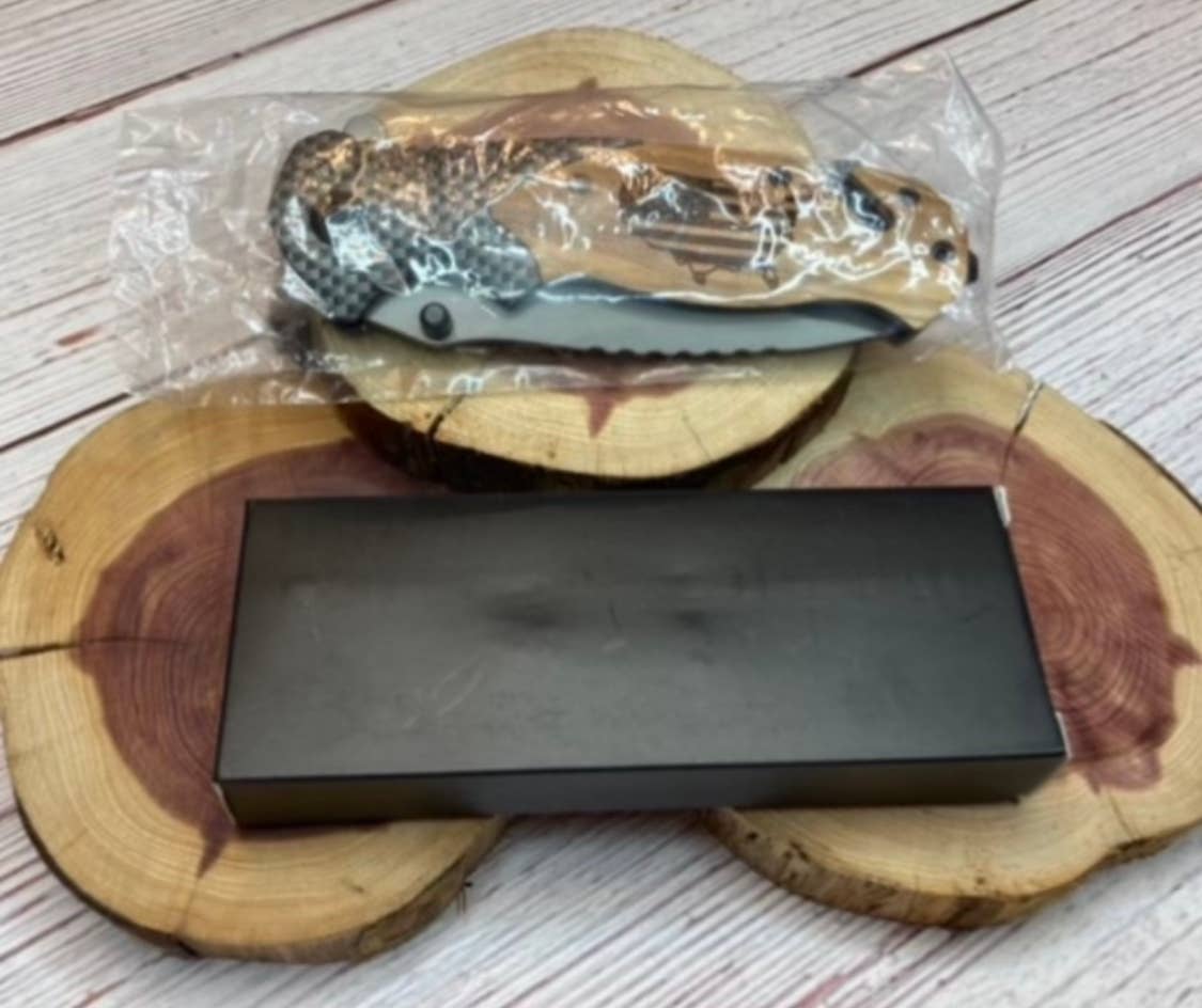 Air Force Knife - Quail Tail Laser Art