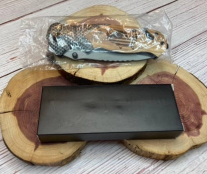 Air Force Knife - Quail Tail Laser Art