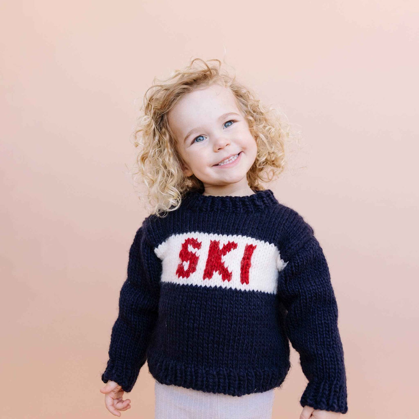 Ski Sweater Navy Baby Kids Snow Winter Pullover Holiday Gift: XS; 6-12M