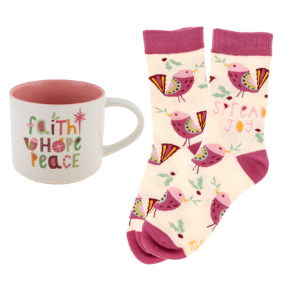 Holiday Mug & Sock Gift Box Sets