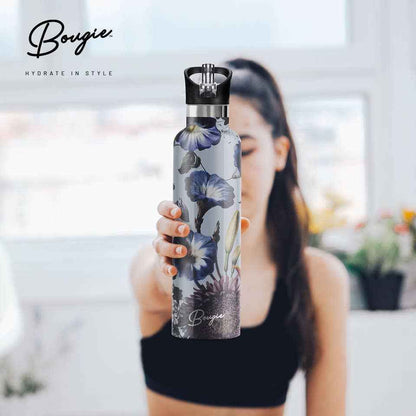 Nordic Fleur – Morning Glory Insulated Water Bottle | 25oz