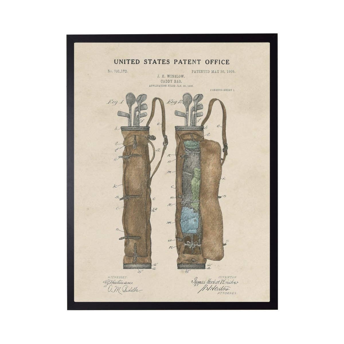 Watercolor Golf Bag Patent