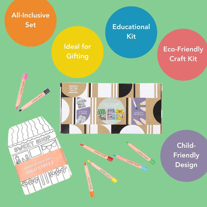 Cotton Twist - Colour Your Own High Street Kit With Watercolour Pencils