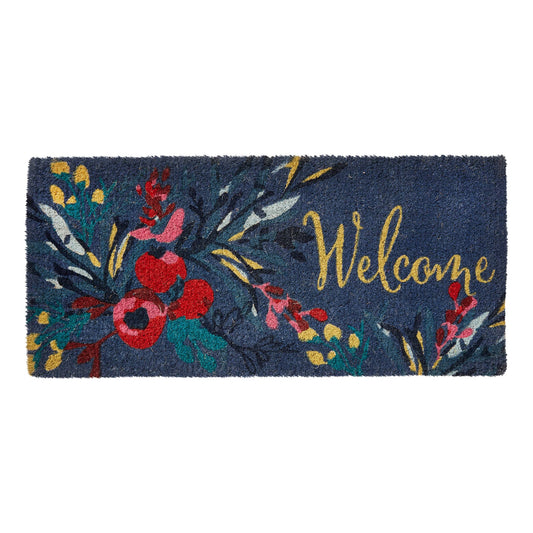 Coir Mat Botanical Welcome, 40"
