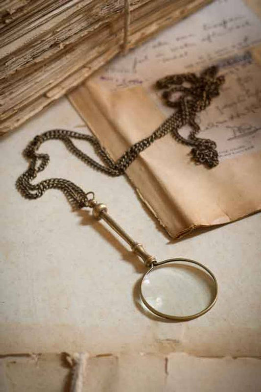Necklace, Ant Brass Mag Lens
