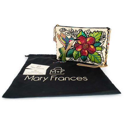Mary Frances Accessories - Wing It Beaded Hummingbird Crossbody Clutch Beaded Handbag