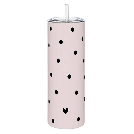 Bella Sleep + Spa - Skinny Tumbler - Dots and Heart