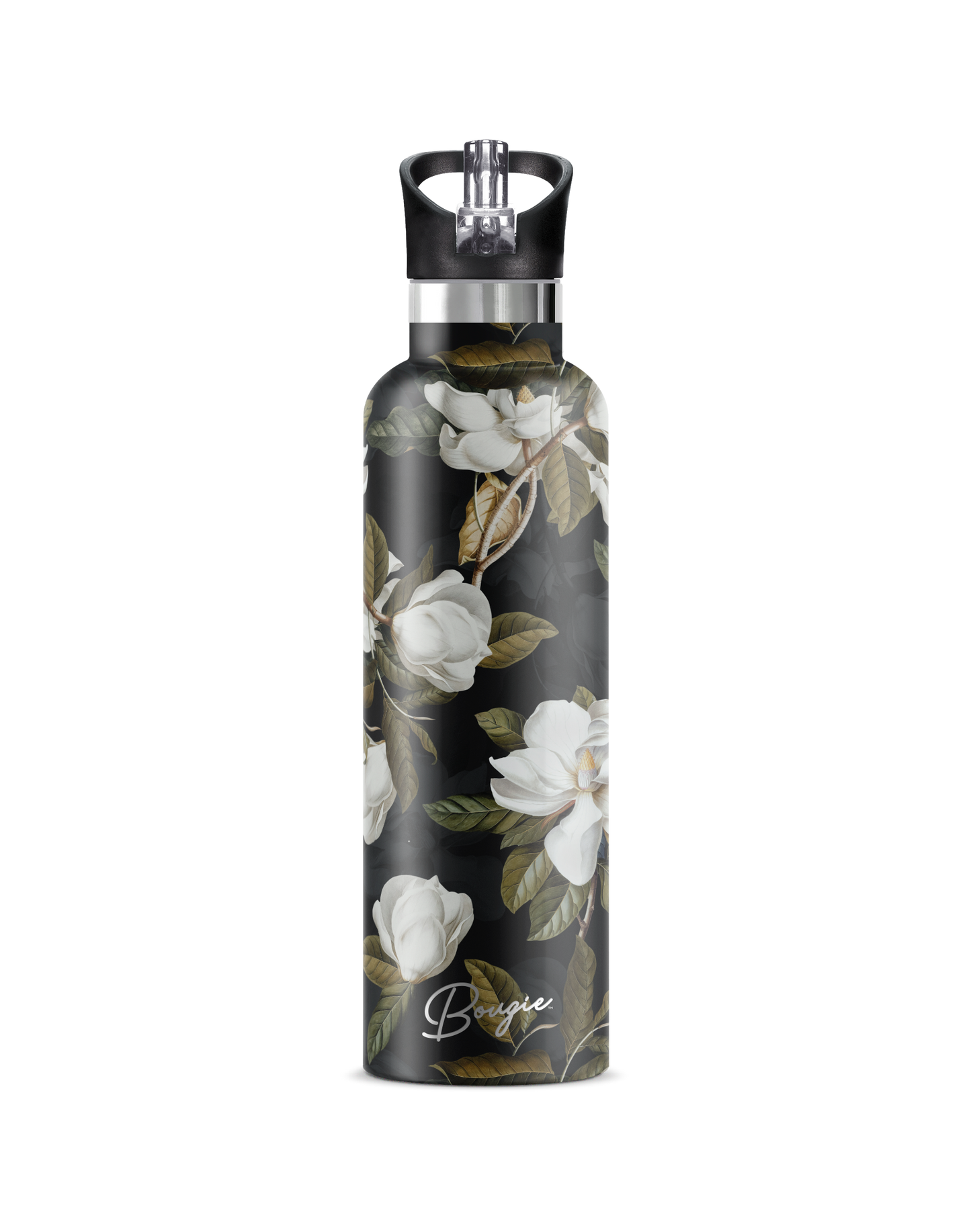 Magnolia | Dark Floral Magnolia 25oz Insulated Water Bottle
