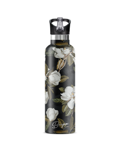 Magnolia | Dark Floral Magnolia 25oz Insulated Water Bottle