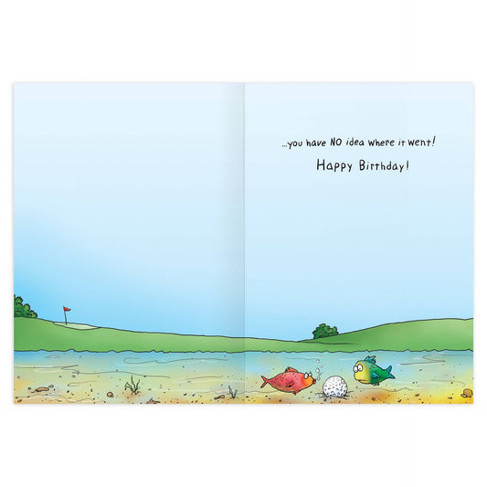 Golf Ball Birthday Card