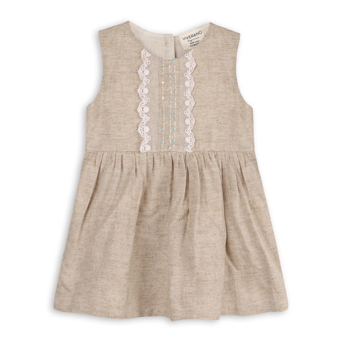 Viverano Organics - Bianca Baby Dress + Bloomer (Linen Blend)