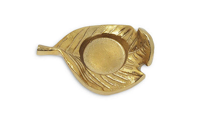 Gold Leaf Tea Light Holder