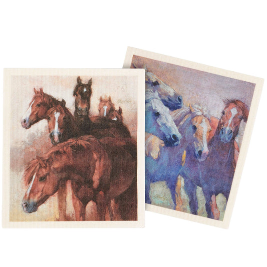 Wild Horses Swedish Dishcloth Set