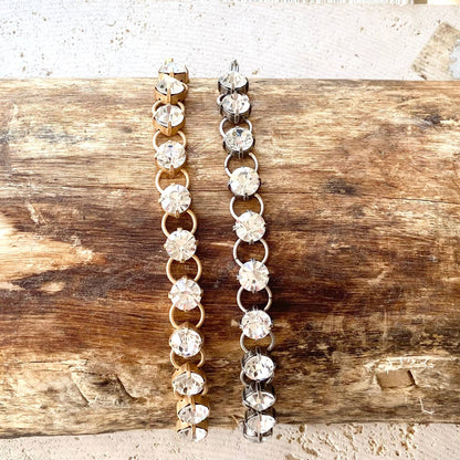 Chunky crystal bracelet boutique luxe jewelry salon bridal