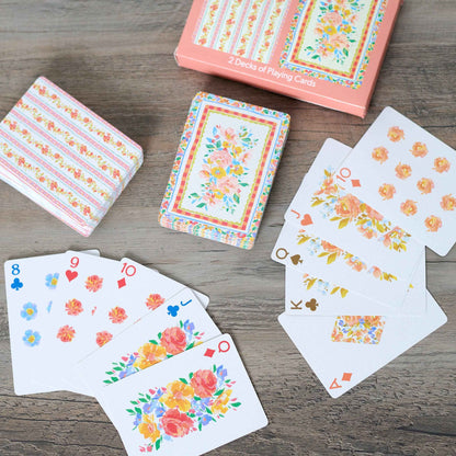 French Floral Playing Card Set