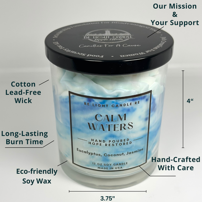 Calm Waters, Scented Soy Candle | Gifts For Friend | Coastal