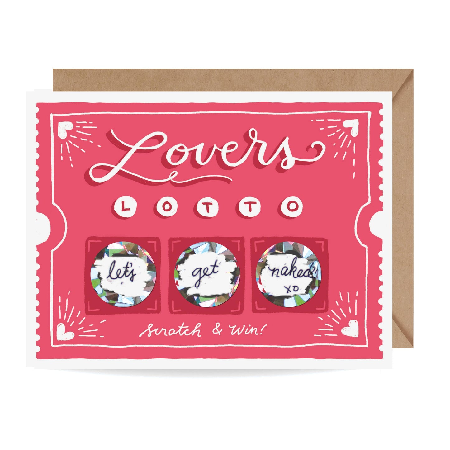 Tarjeta Raspadita - Lotería de los Enamorados - Amor/Aniversario