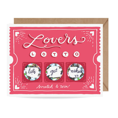 Tarjeta Raspadita - Lotería de los Enamorados - Amor/Aniversario