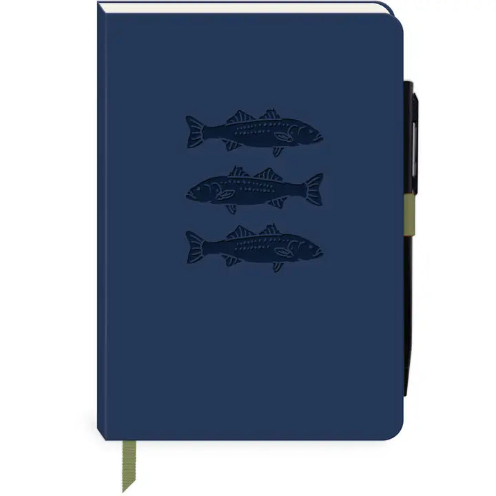 Sporting Goods Fish Vegan Leather Journal with Pen