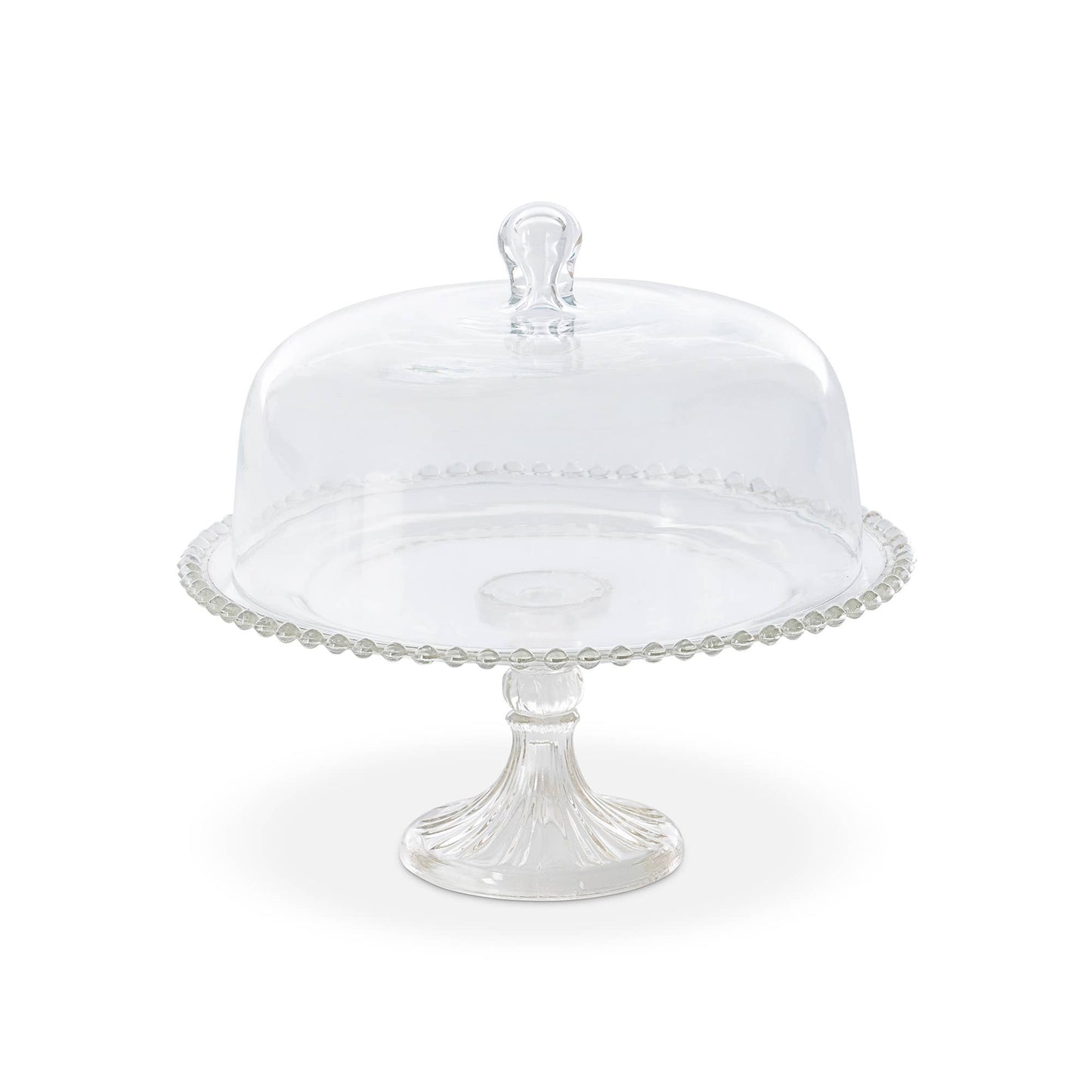 Park Hill Collection Candlewick Glass Cake Plate with Dome