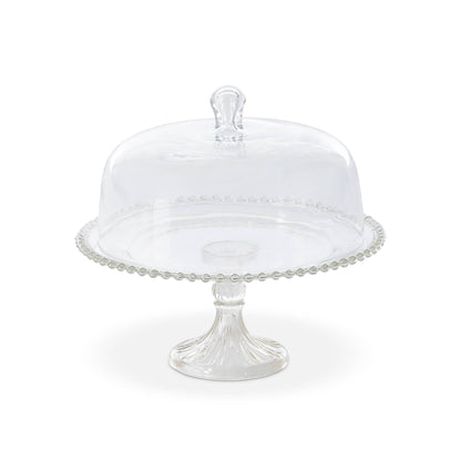 Park Hill Collection Candlewick Glass Cake Plate with Dome