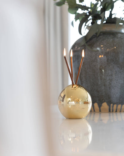 Neva Gold Metallic Vase for Everlasting Candles