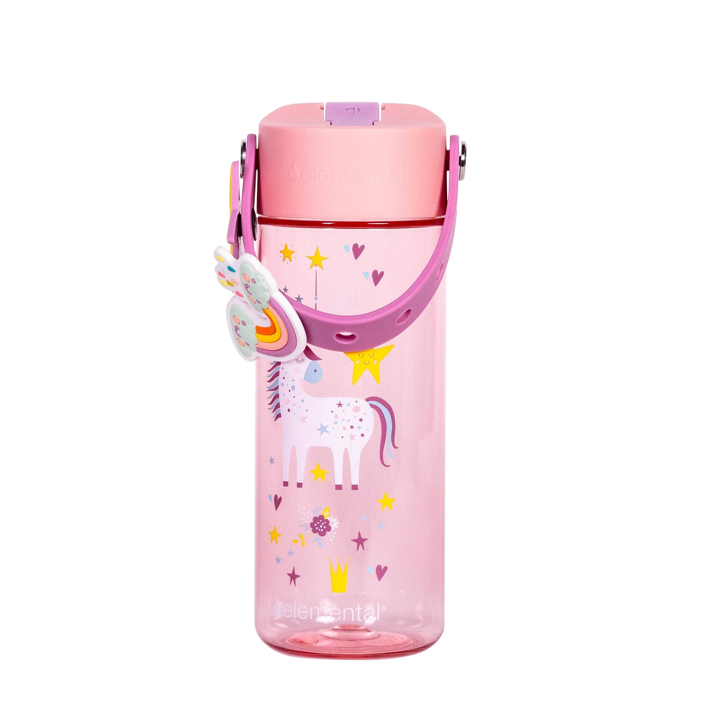 Kids Insulated Lunch Bag and Bottle with Charms Unicorn
