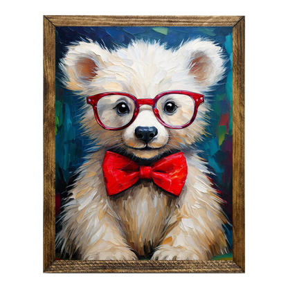 Jarmz Designs - ARTISTIC SERIES TIMBERLAND- ANIMALS WITH GLASSES BABY BEAR