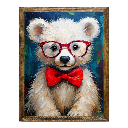 Jarmz Designs - ARTISTIC SERIES TIMBERLAND- ANIMALS WITH GLASSES BABY BEAR