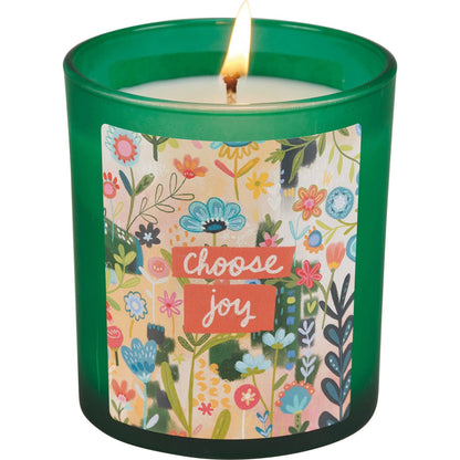 Choose Joy Green Candle