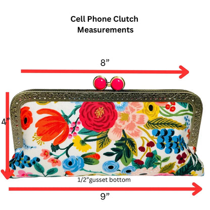 Cell Phone Clutch-Garden Party Cream