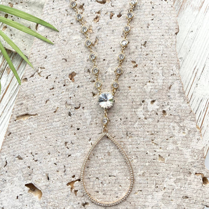 Swarovski gold necklace