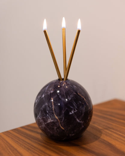 Neva Charcoal Marble Vase for Everlasting Candles