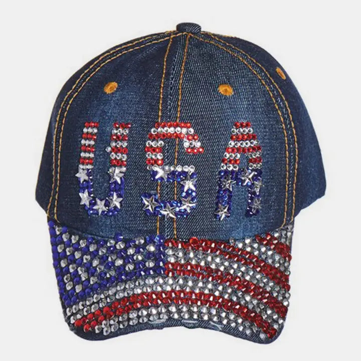 Denim USA Bling Baseball Cap