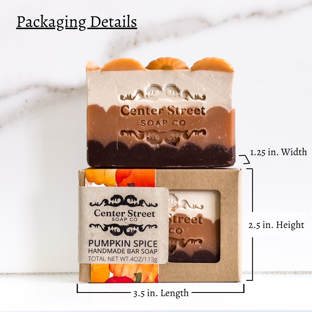 Pumpkin Spice Fall Handmade Bar Soap - 4oz