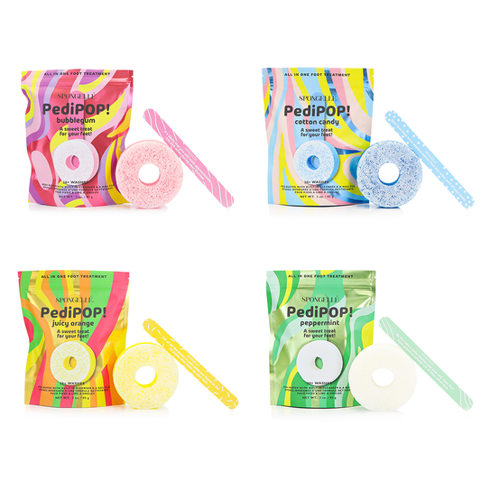 Spongellé | Navidad 2025 | Regalos para Navidad | Regalos - Pack surtido de limas y pulidores de uñas PediPOP | Belleza natural