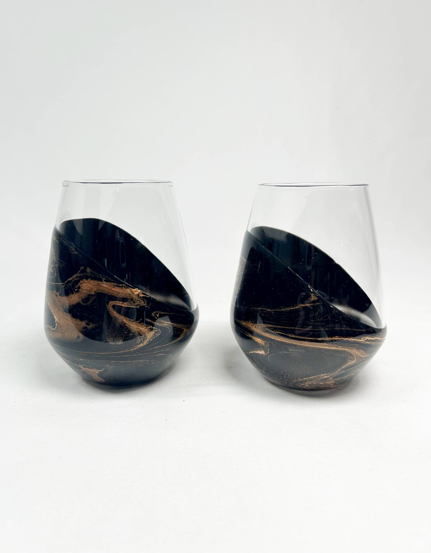 Resin Accented Wine and Entertaining Glasses Set - 2