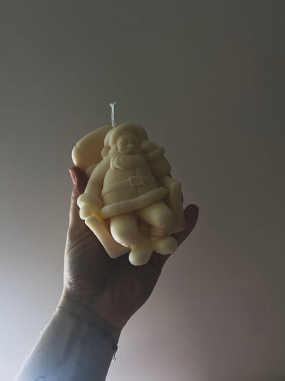 Sitting Santa Candle 4x2.5x3in - Christmas