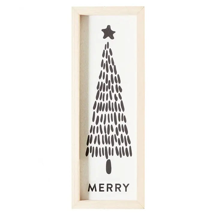 Wood Sign Merry Tree