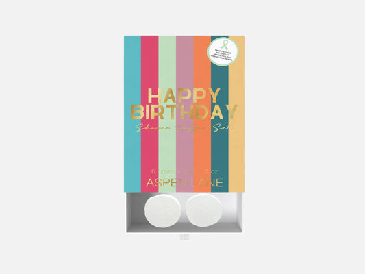 Aspen Lane - Happy Birthday Shower Steamer Fizzie Set