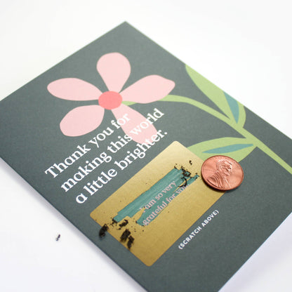 Tarjeta Rasca y Gana - Un Poco Más Brillante - Gracias