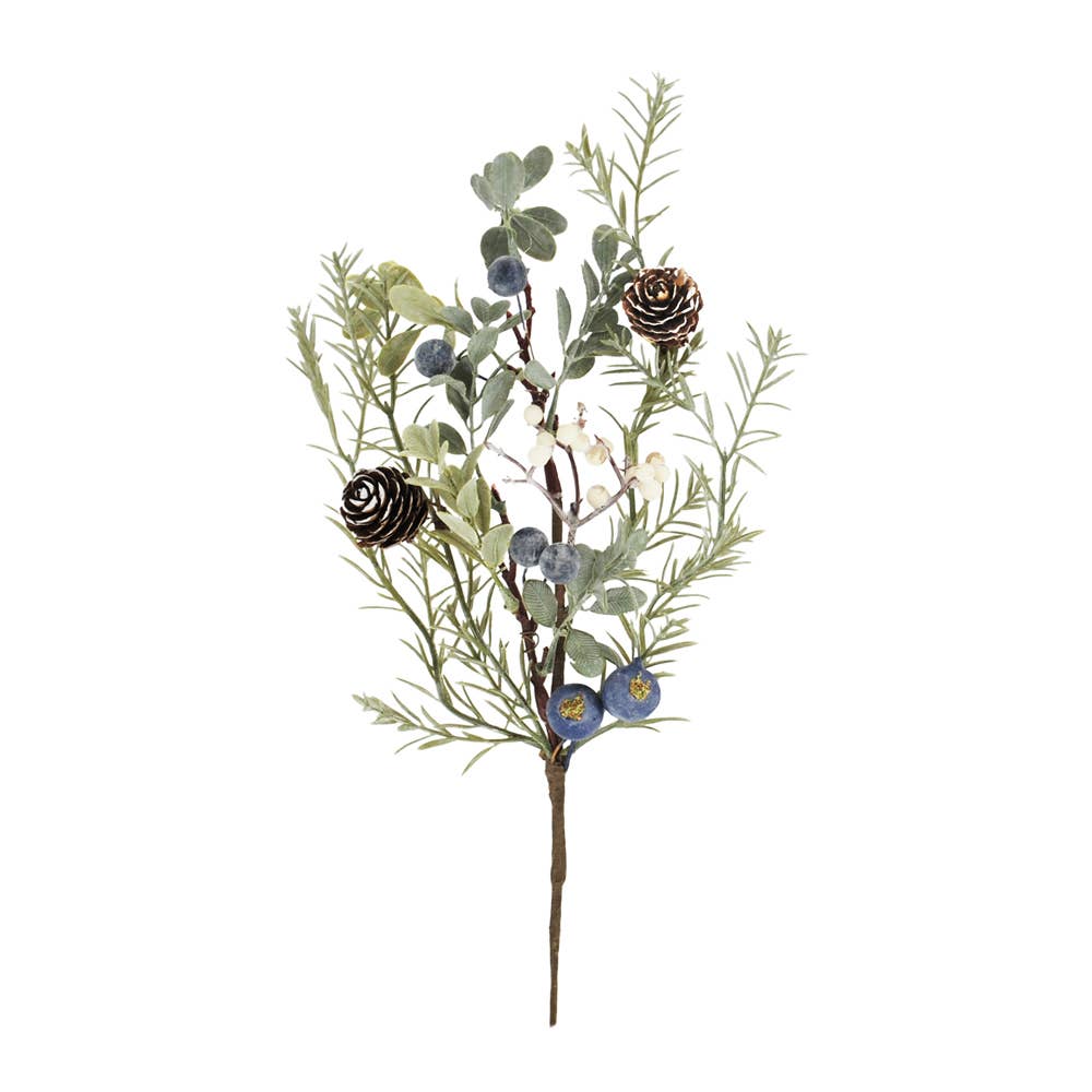 Mistletoe and Blueberry Floral Stem