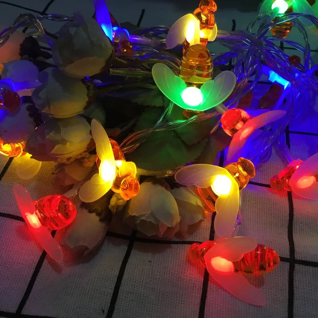 Solar Bee LED String Lights for Garden Decor