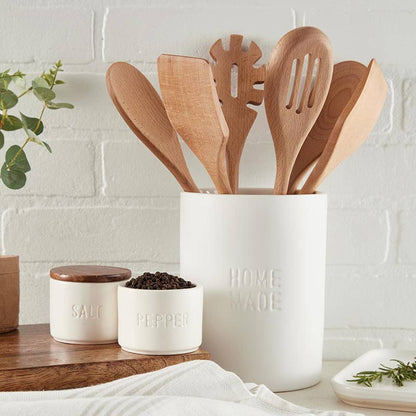 Face to Face Ceramic Salt + Pepper Set (2pc)