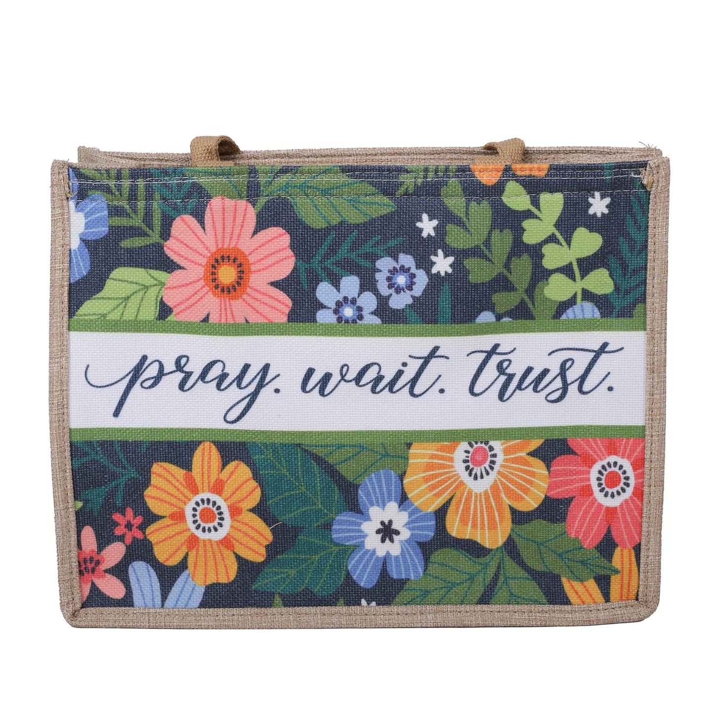 Swanson Christian Products - Woven Canvas Tote - Pray Wait Trust