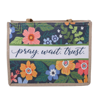Swanson Christian Products - Woven Canvas Tote - Pray Wait Trust