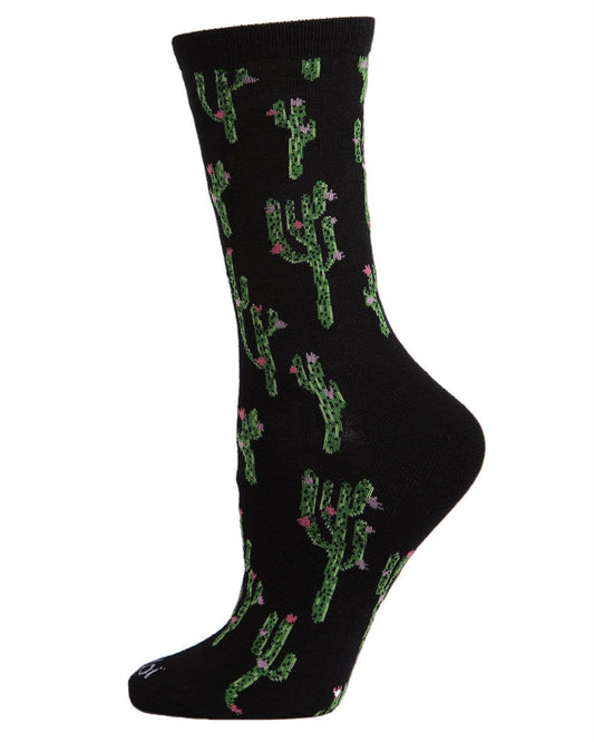MeMoi Cactus Bamboo Blend Crew Socks